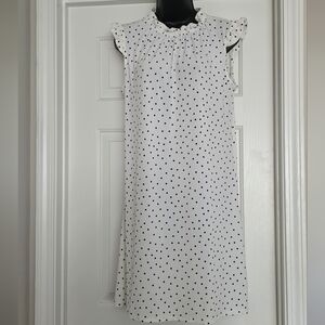 Adrianna Papell Printed Knit Ruffle Neck Dress Size M